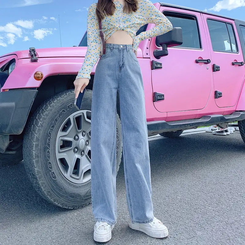 Women Wide Leg Denim Pants High Waist 2023 - Image 3