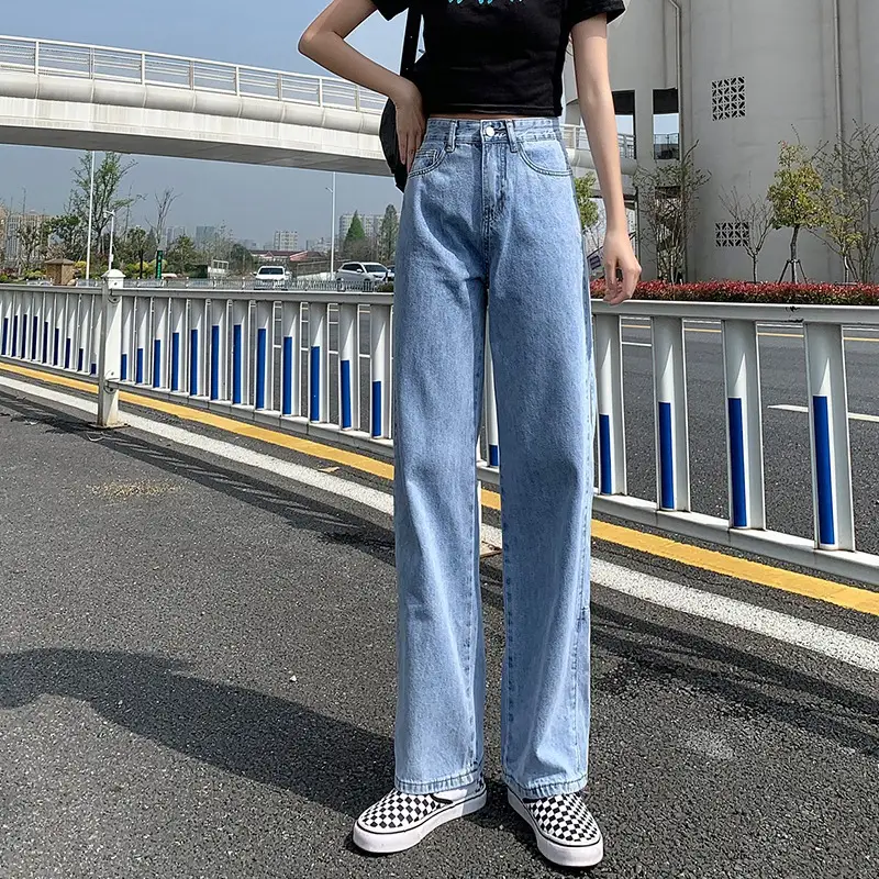 Women Wide Leg Denim Pants High Waist 2023 - Image 2
