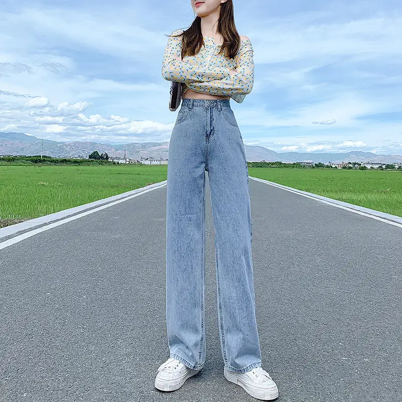 Women Wide Leg Denim Pants High Waist 2023 - Image 5