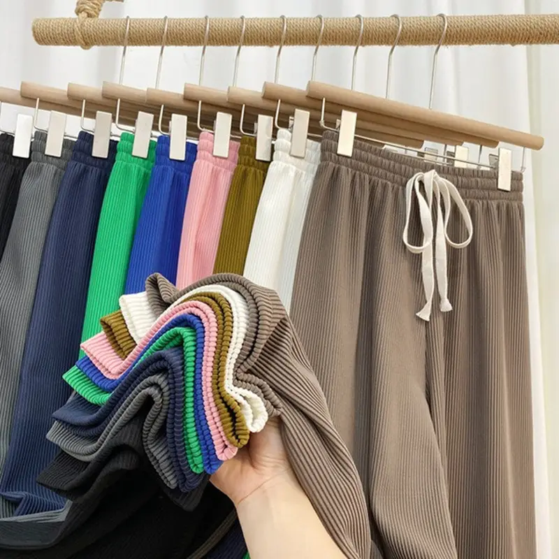 Women Striped Pleated Wide Leg Pants 2022 Summer - Image 7