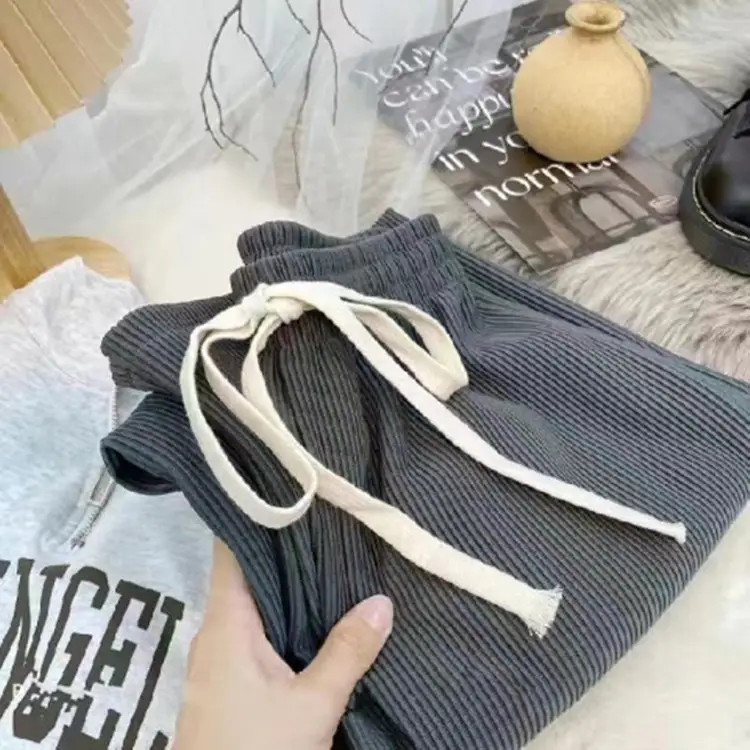 Women Striped Pleated Wide Leg Pants 2022 Summer - Image 2