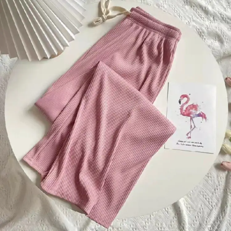 Women Striped Pleated Wide Leg Pants 2022 Summer - Image 6