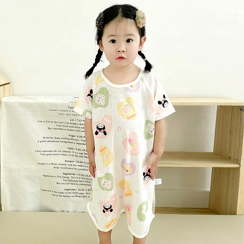 Bamboo Fiber Nightdress for Kids with Cute Print - Image 15