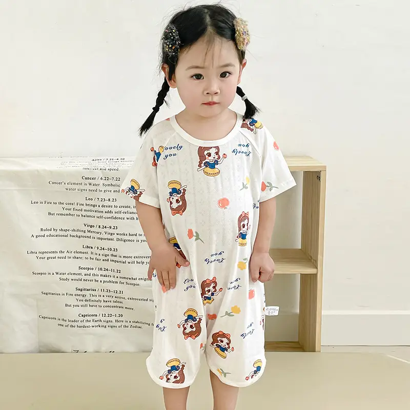 Bamboo Fiber Nightdress for Kids with Cute Print - Image 16