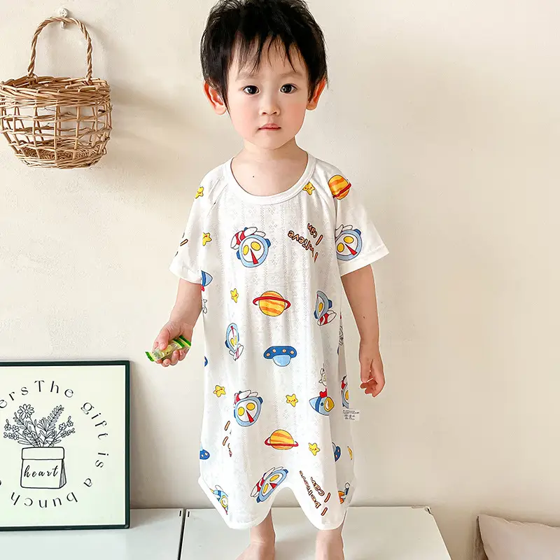 Bamboo Fiber Nightdress for Kids with Cute Print - Image 3