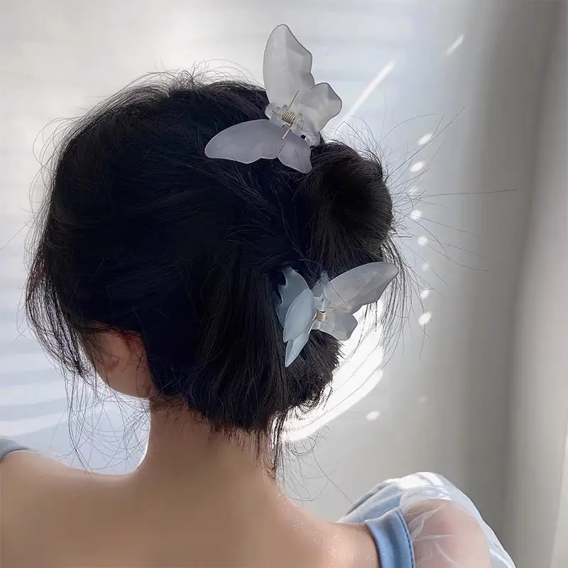 Pink Butterfly Hair Clip for Women - Image 8