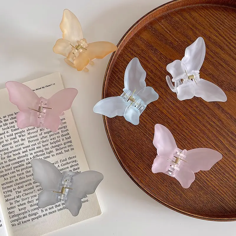Pink Butterfly Hair Clip for Women - Image 9