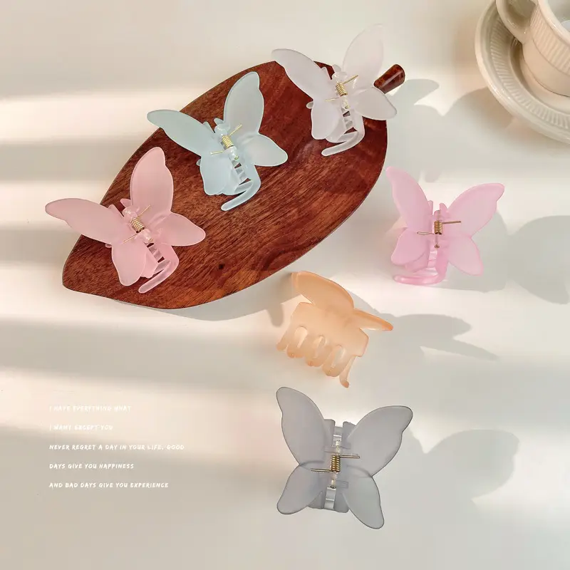 Pink Butterfly Hair Clip for Women - Image 10