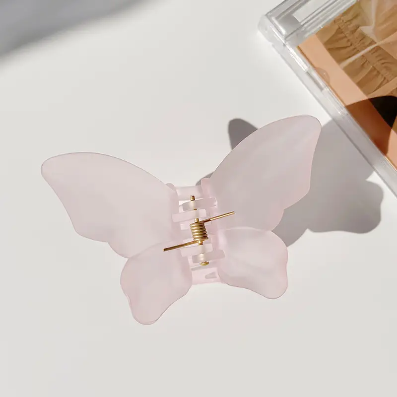 Pink Butterfly Hair Clip for Women - Image 4
