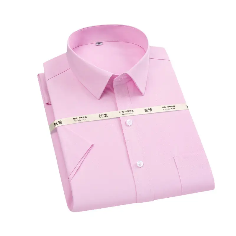 Men's Blue Striped Thin Short Sleeve Shirt 823