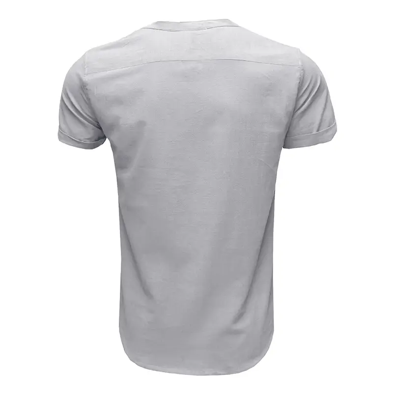 Men's Green Cotton Short Sleeve Shirt with Pocket — feature 25