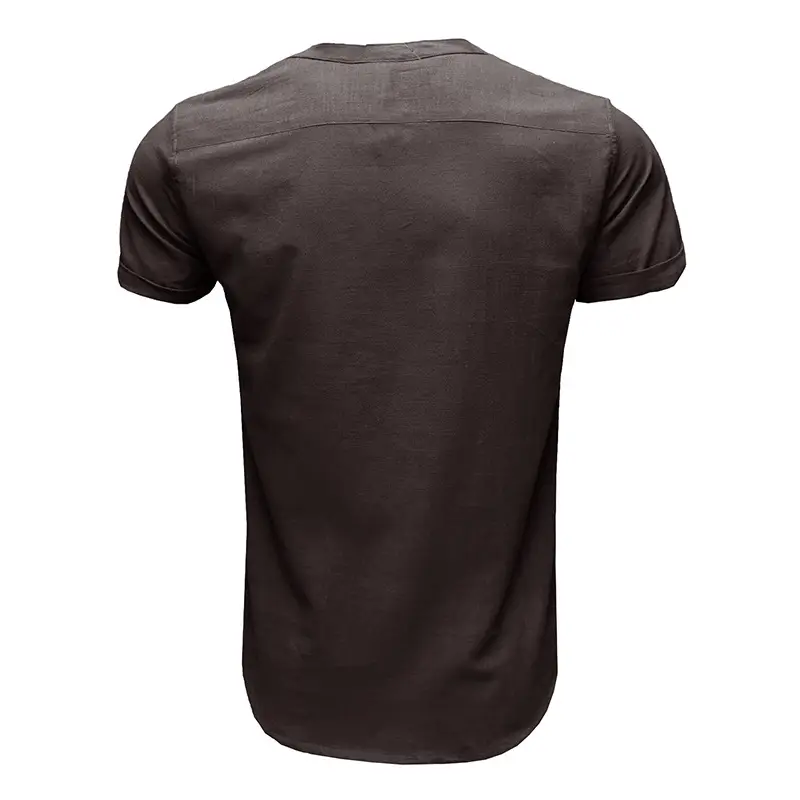 Men's Green Cotton Short Sleeve Shirt with Pocket — feature 33