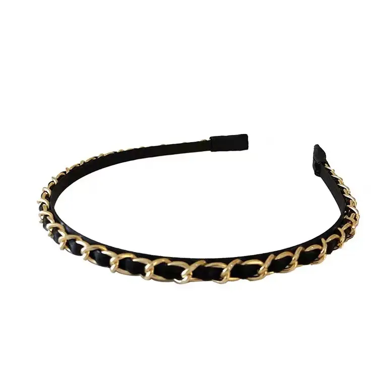 French Style Gold Chain Hairband for Women - Image 7