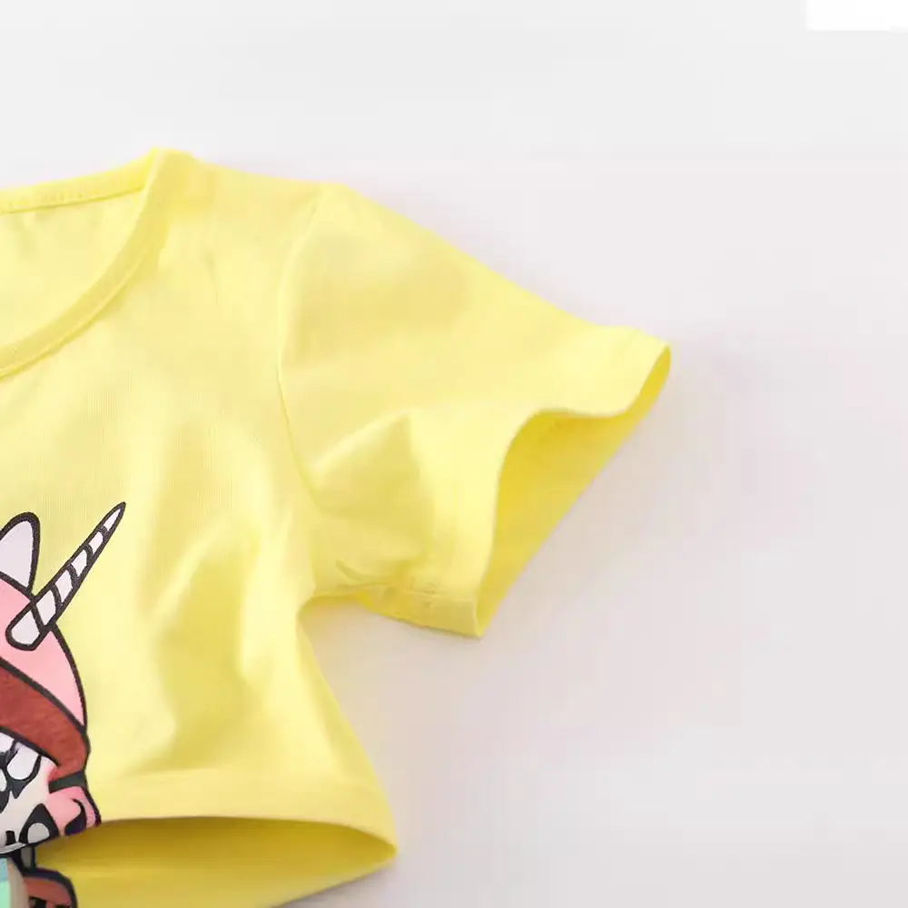 2024 Kids Unicorn T-Shirt Yellow Small Medium - Image 3
