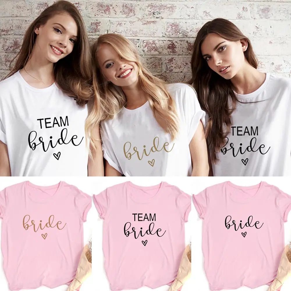 Pink Printed Women's T-Shirt I Do Crew Well Be For You - Image 32