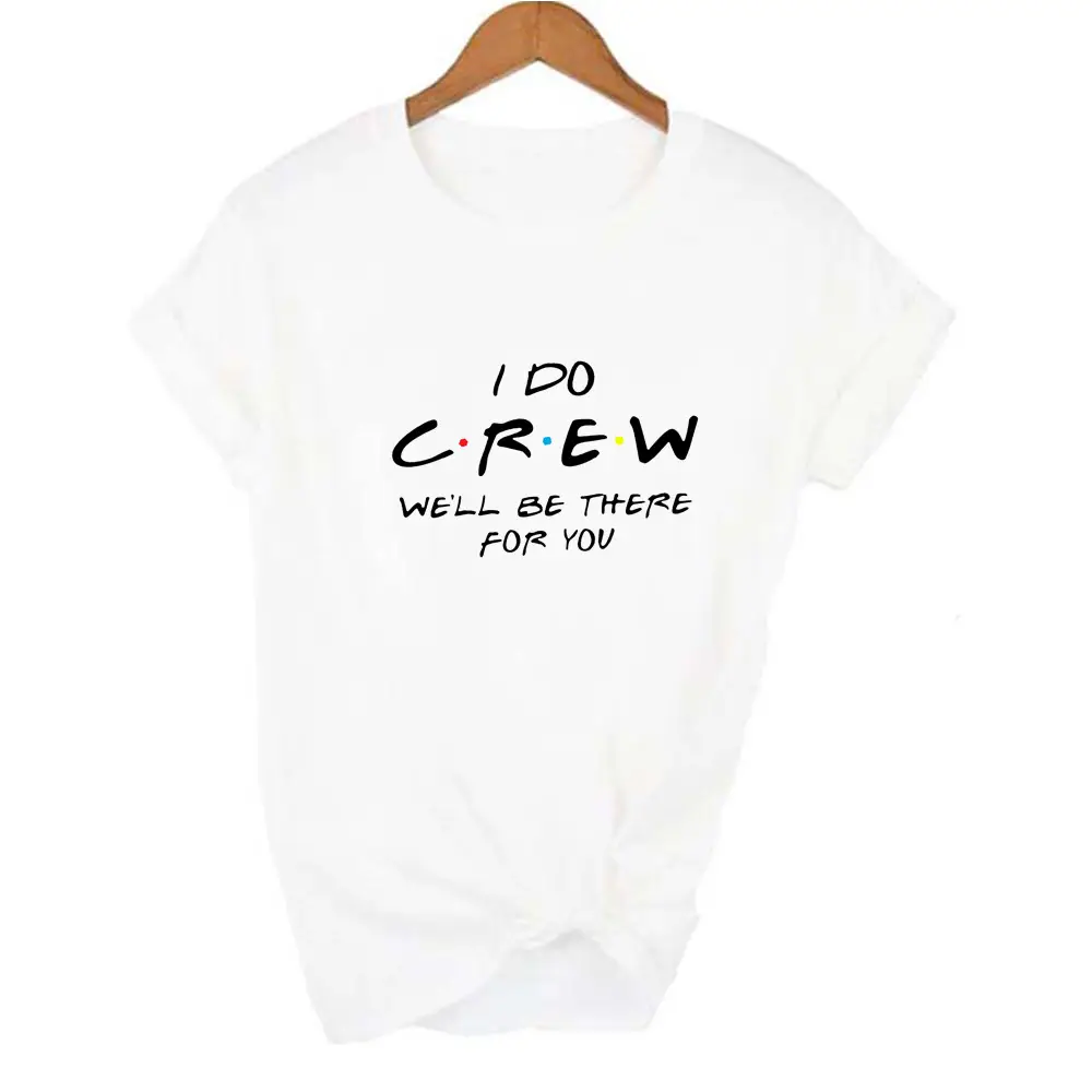 Pink Printed Women's T-Shirt I Do Crew Well Be For You - Image 27