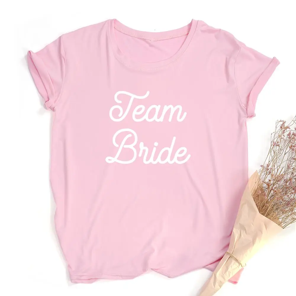 Pink Printed Women's T-Shirt I Do Crew Well Be For You - Image 3