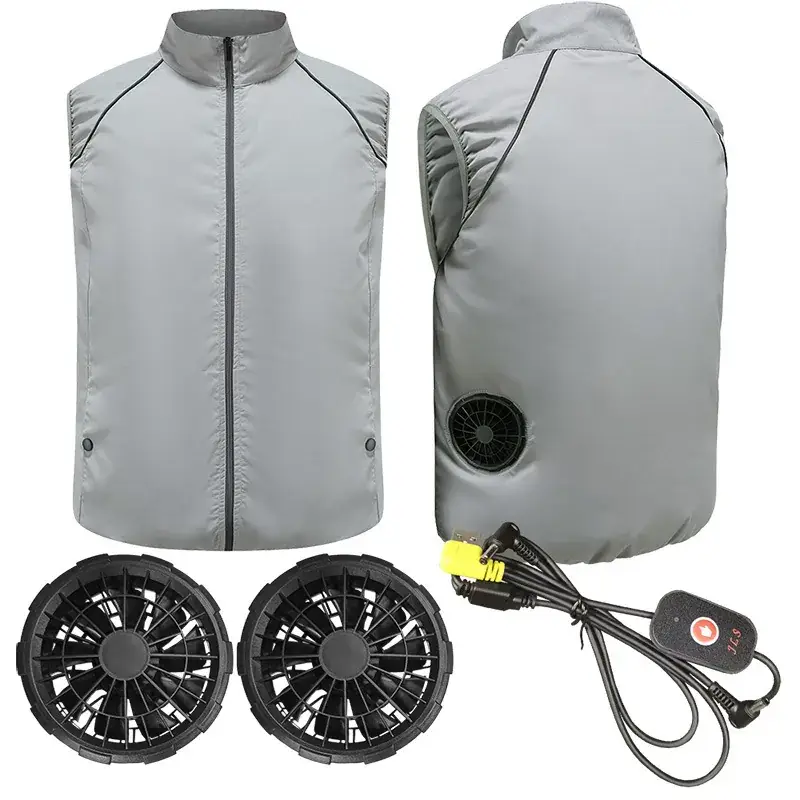 Electric Cooling Vest for Men White Heatstroke Prevention - Image 2