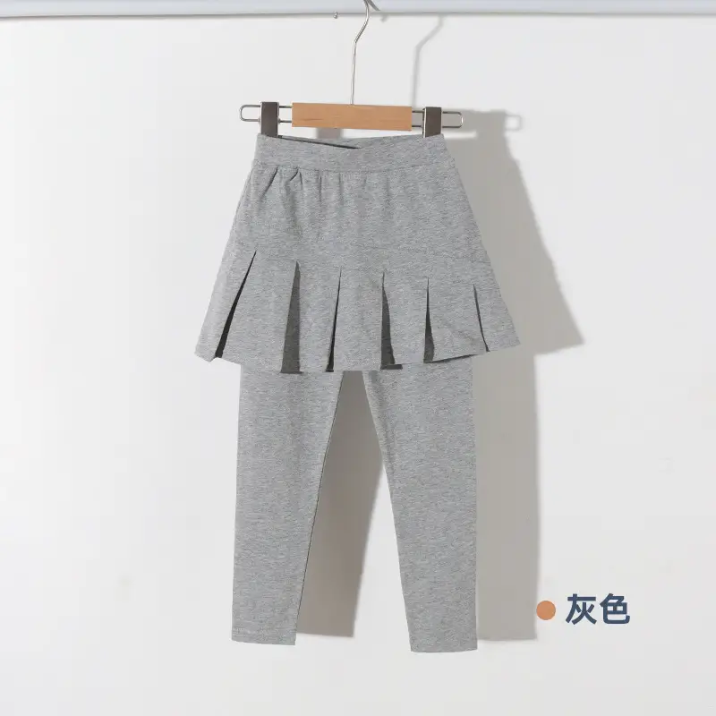 New Girls Leggings Spring Summer Cotton Green - Image 2