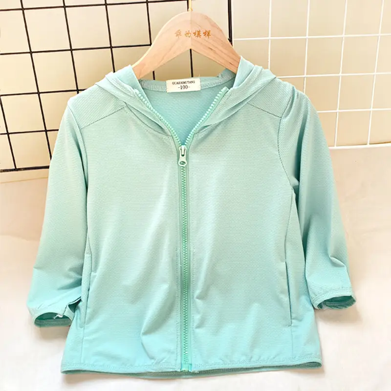 Children's Yellow Full Zip Sunscreen Jacket - Image 3