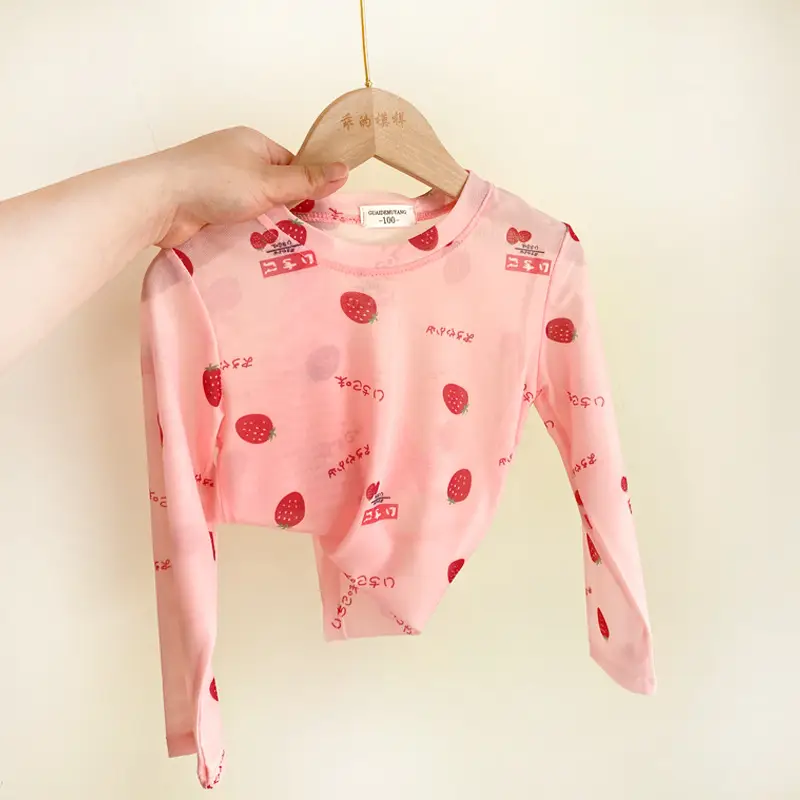 Girls Purple Floral Long Sleeve Sun Protection Top - Image 2