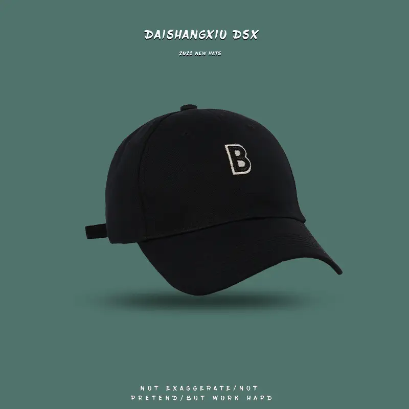 Black Letter B Baseball Cap for Men Women - Image 3