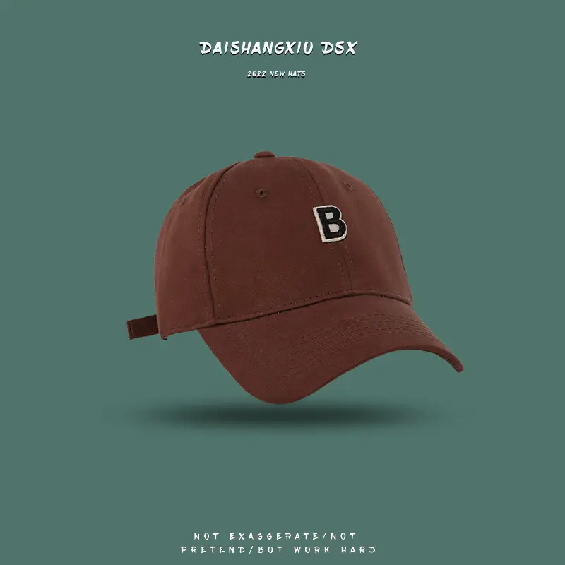 Black Letter B Baseball Cap for Men Women - Image 5