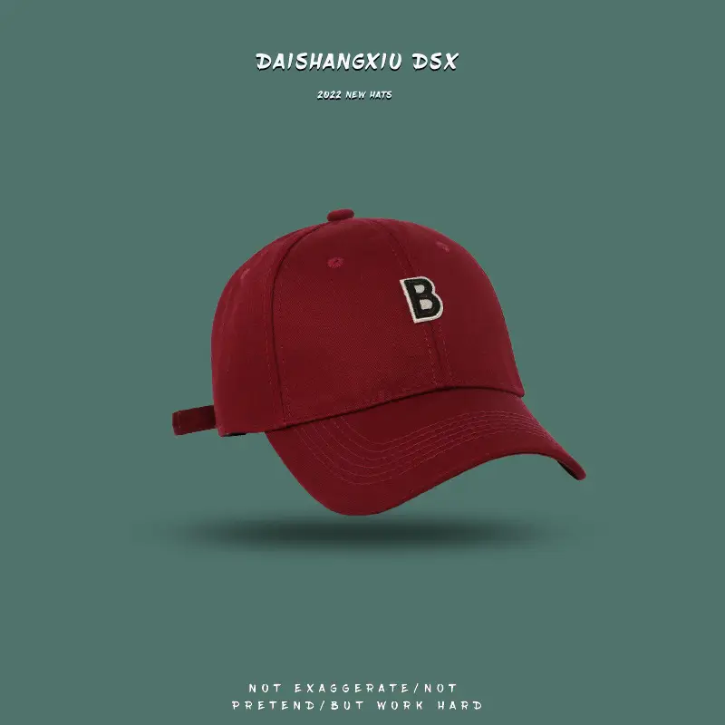 Black Letter B Baseball Cap for Men Women - Image 7