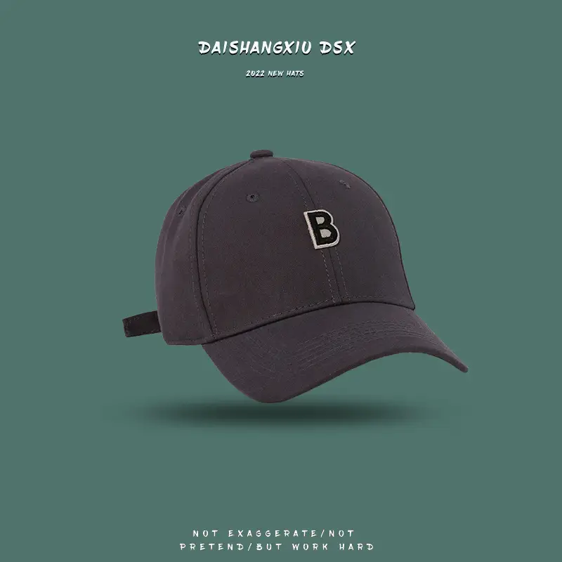 Black Letter B Baseball Cap for Men Women - Image 8