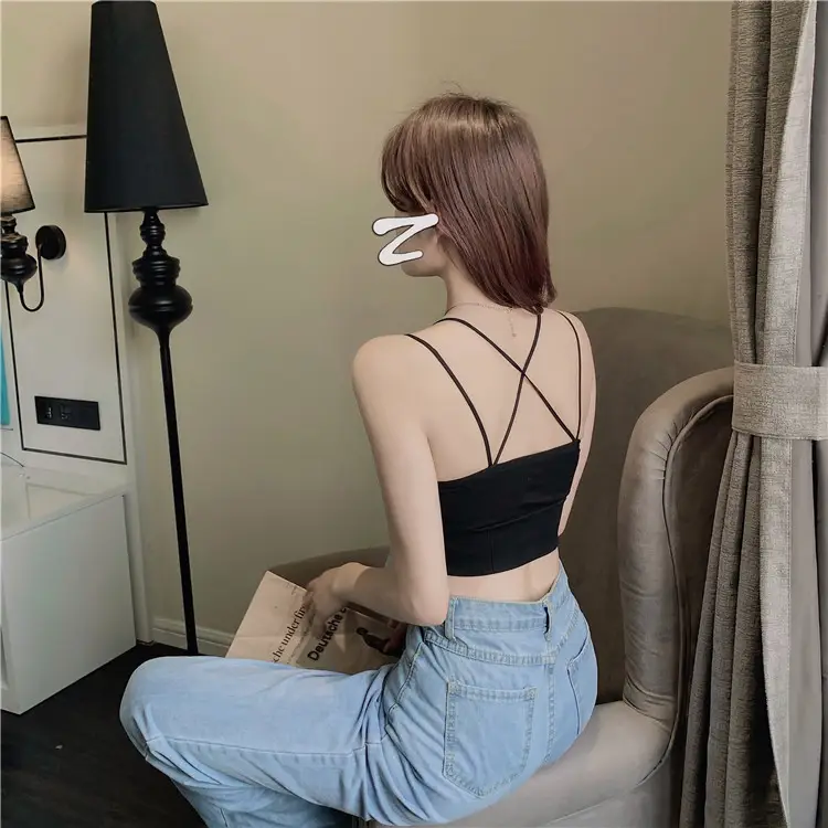 Green Back Camisole Vest for Women with Chest Pad — feature 5