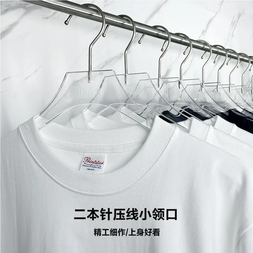 Men Grey Cotton T-Shirt 250g Round Neck Short Sleeve - Image 14