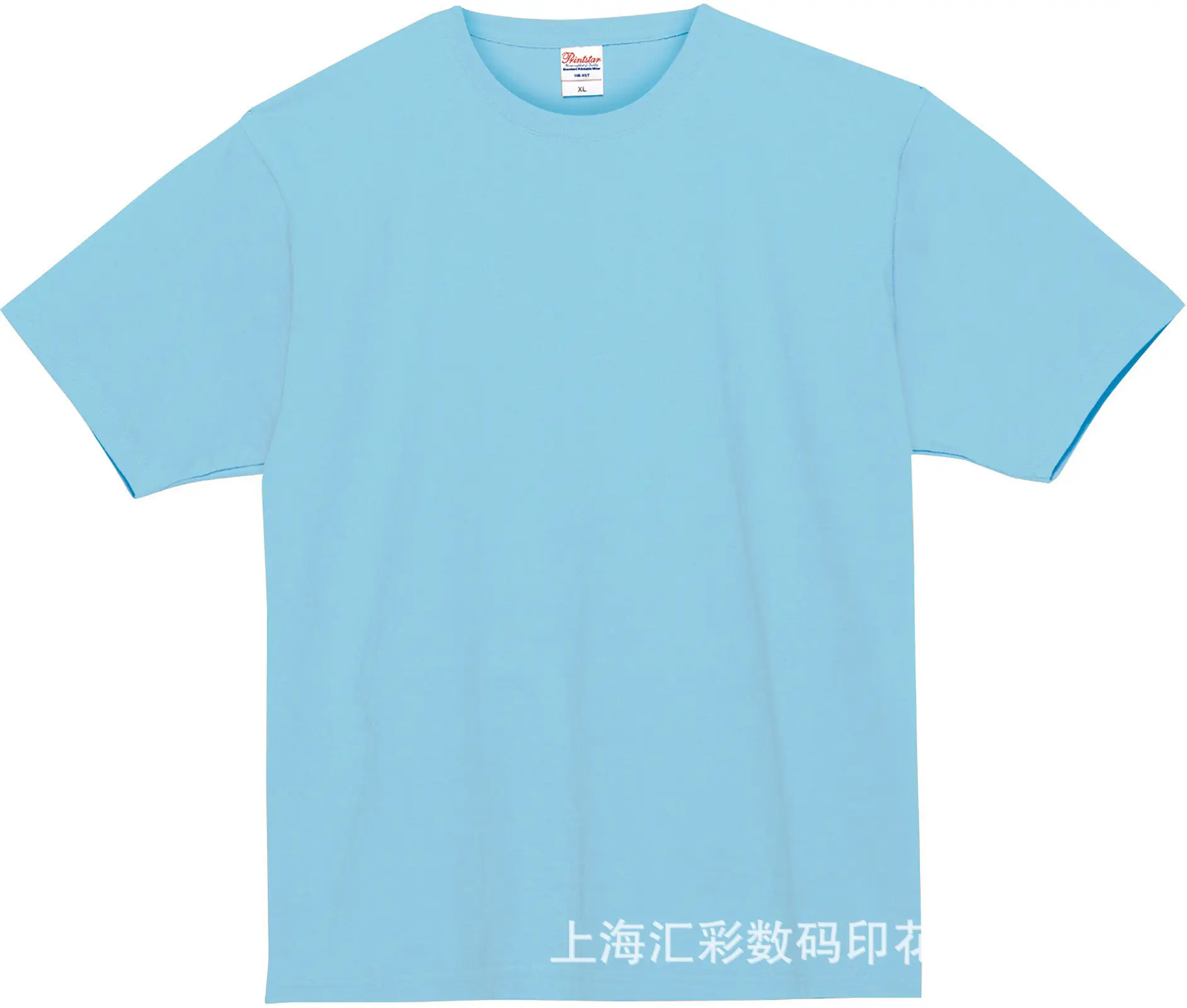 Men Grey Cotton T-Shirt 250g Round Neck Short Sleeve - Image 12