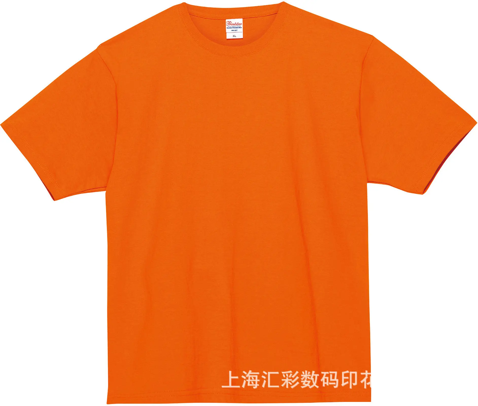 Men Grey Cotton T-Shirt 250g Round Neck Short Sleeve - Image 7
