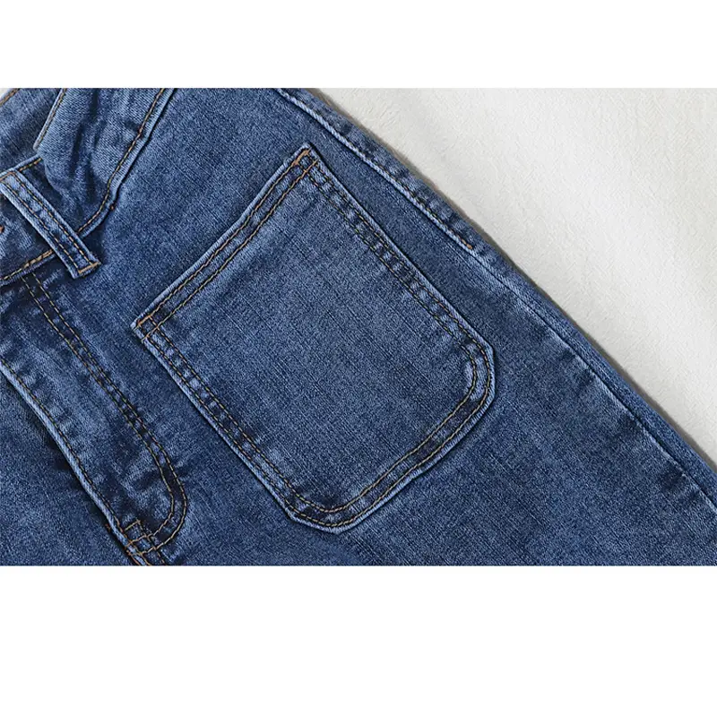 Women's Korean Style Jeans High Waist Straight Leg Pants - Image 3