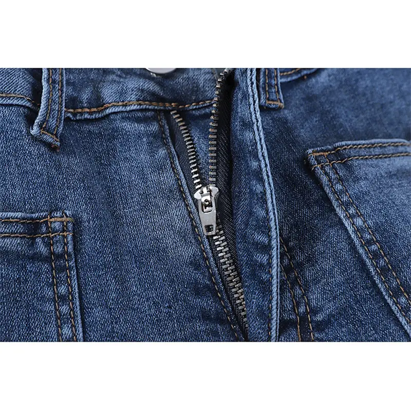 Women's Korean Style Jeans High Waist Straight Leg Pants - Image 4