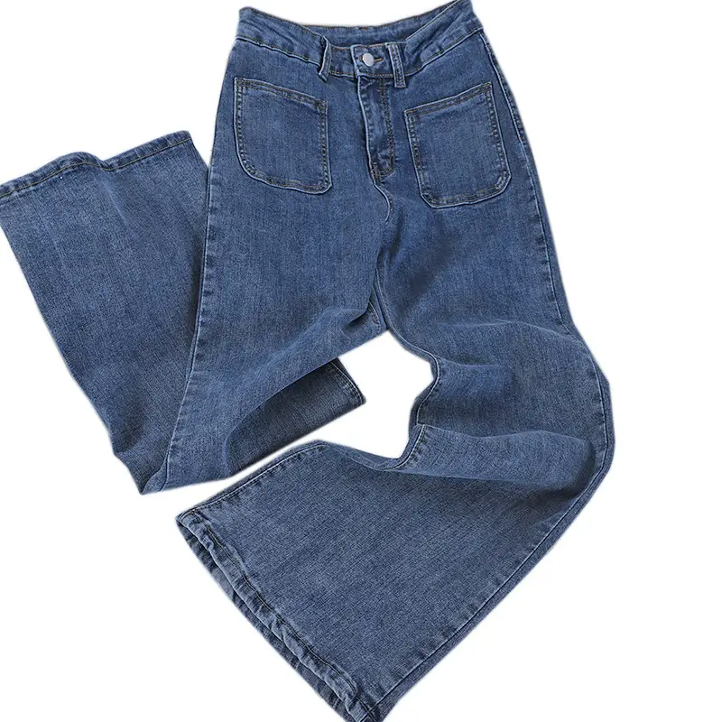 Women's Korean Style Jeans High Waist Straight Leg Pants - Image 5
