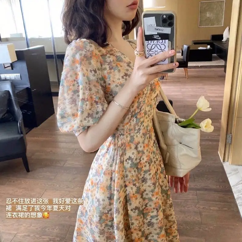 2025 V-Neck Floral Long Dress for Women - Image 3