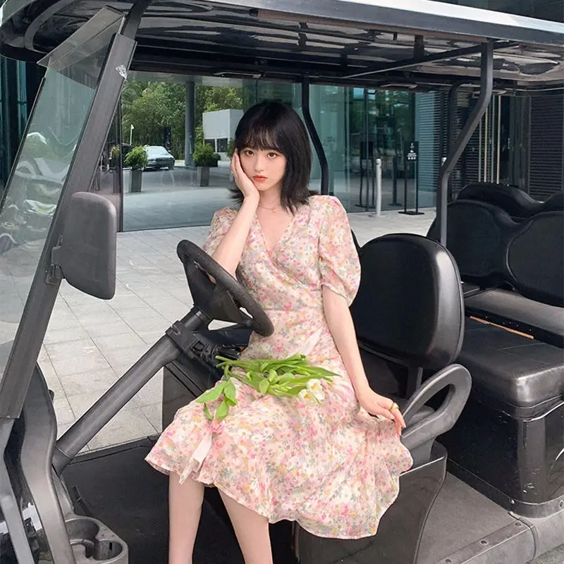 2025 V-Neck Floral Long Dress for Women - Image 4