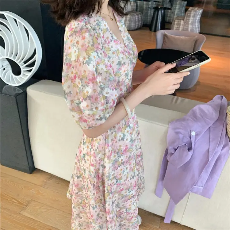 2025 V-Neck Floral Long Dress for Women - Image 6