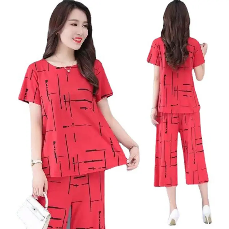 Black White Line Wide Leg Pants Set Large Women - Image 8