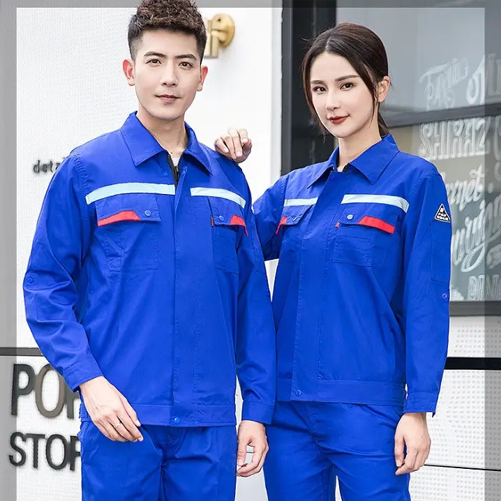Men's Gray Short Sleeve Gas Station Filling Suit - Image 27