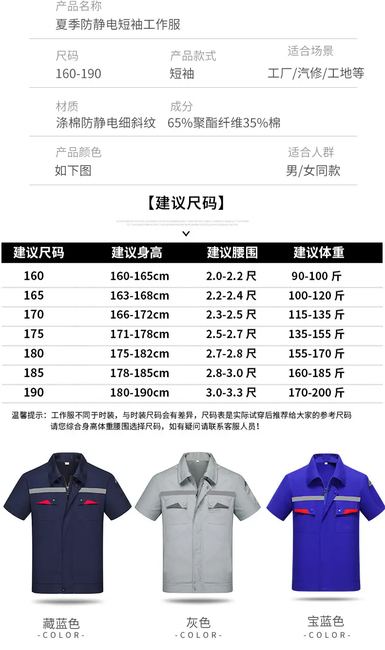 Men's Gray Short Sleeve Gas Station Filling Suit — feature 13