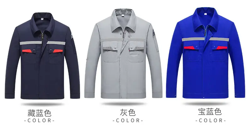 Men's Gray Short Sleeve Gas Station Filling Suit — feature 14