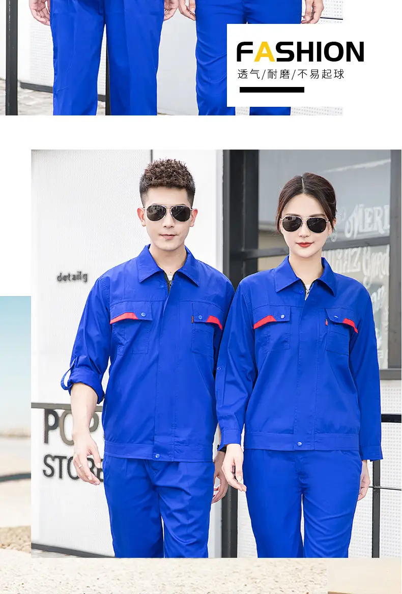 Men's Gray Short Sleeve Gas Station Filling Suit — feature 36