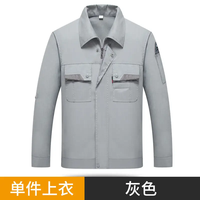 Men's Gray Short Sleeve Gas Station Filling Suit - Image 24