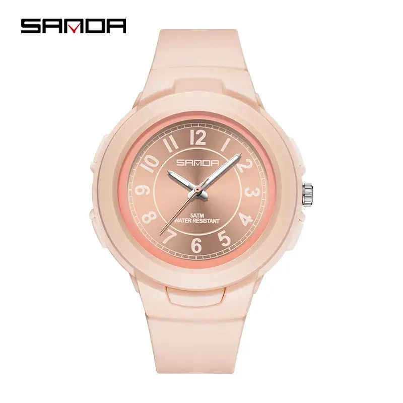 Sanda Rose Gold Quartz Watch for Men Women - Image 4