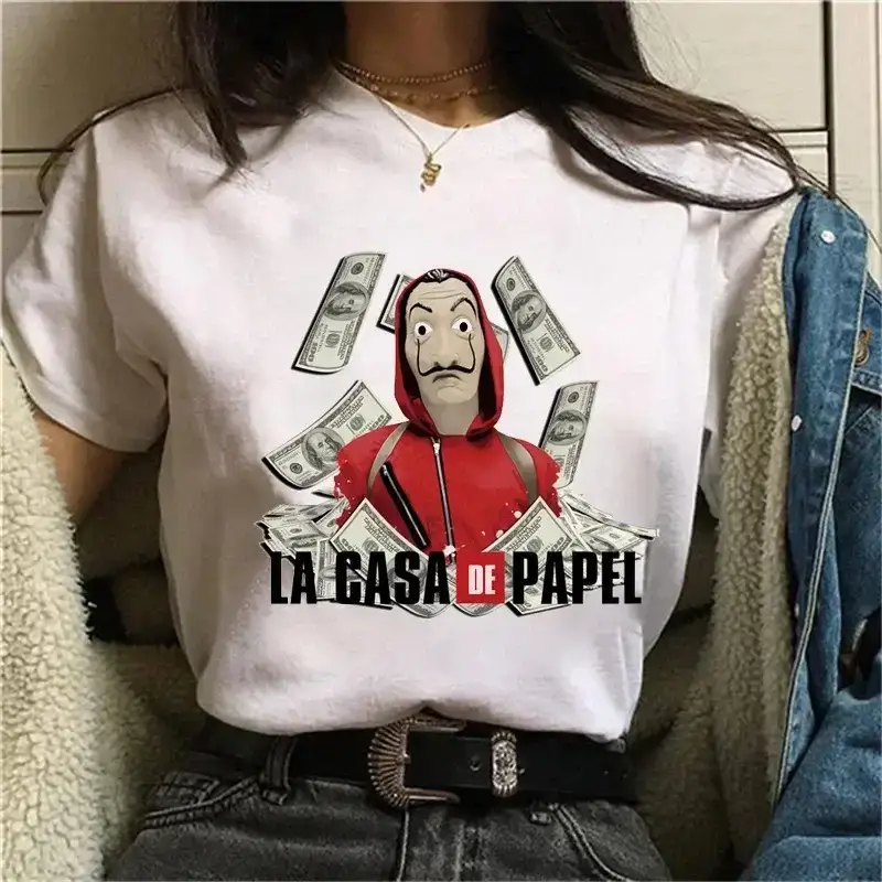 La Casa de Papel Heist T-Shirt White Short Sleeve
