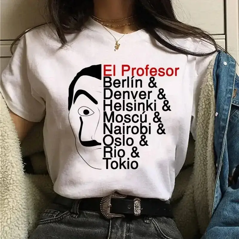 La Casa de Papel Heist T-Shirt White Short Sleeve