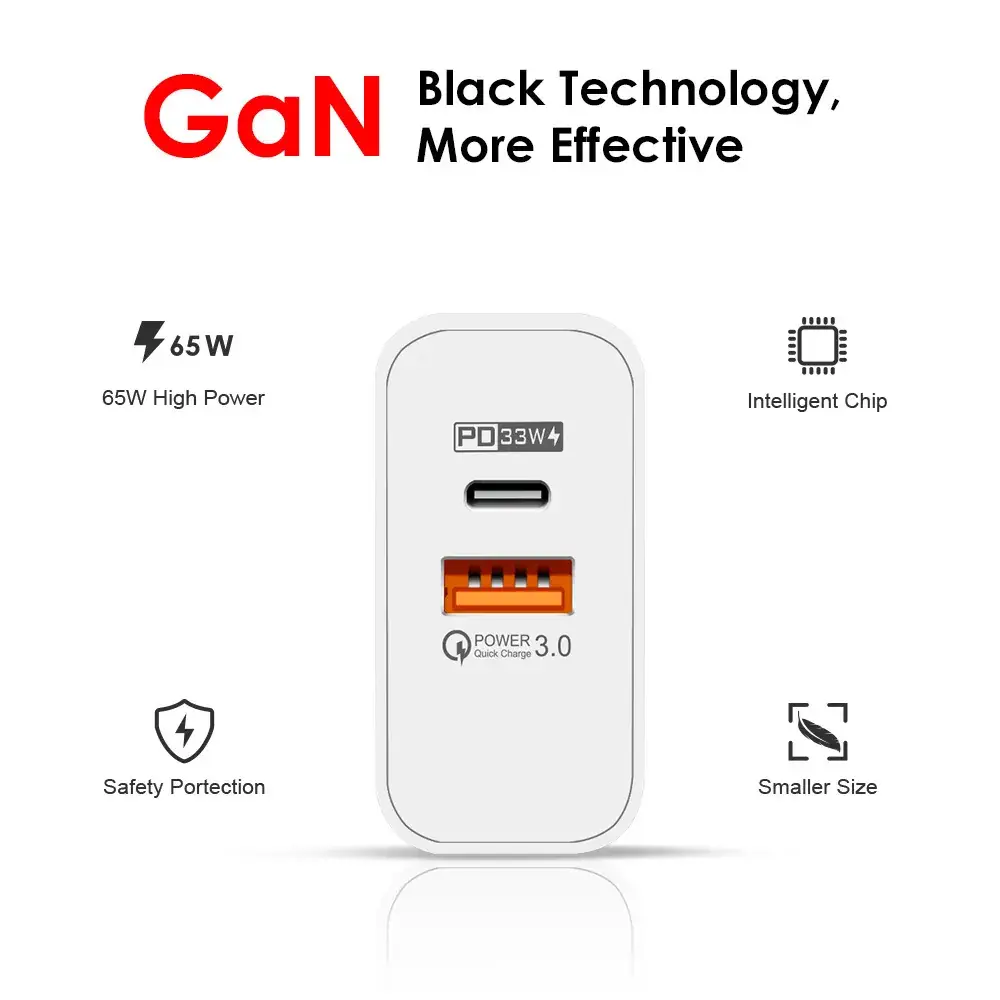65W GAN Fast Charging Mobile Phone Charger