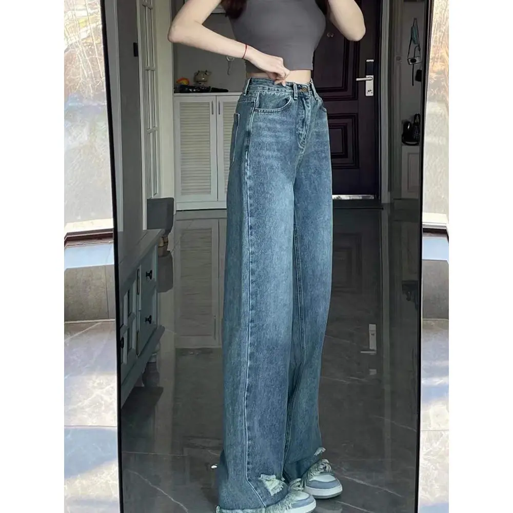 Vintage Ripped High Waist Jeans Women Summer - Image 4